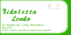 nikoletta lenko business card